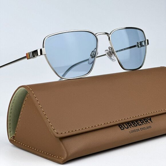 NEW Burberry BE3146 100572 Black Dark Grey Matte Geometric Unisex Sunglasses